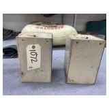 2 Pcs - Vintage Metal Boxes w/Contents