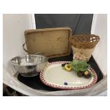 Woven Basket & Serving Platter - Colander