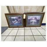 2 Pcs - Morgan Crain Framed Wall Art 23'x19''