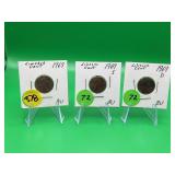 1969 P-D-S Lincoln Cents All BU