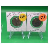 1980 P&D Washington Quarters Both Unc