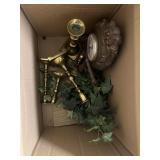 Mantle Clock - Faux Greenery