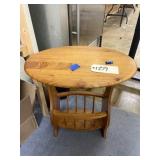 Wooden Table w/Magazine Rack