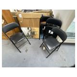 4 - Cushioned Metal Folding Chairs & Card Table