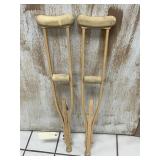 Pair Wooden Children's Crutches