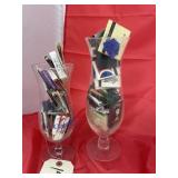 Stem Glass w/Assorted Match Books