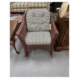 Wicker Rocking Chair w/Cushions 27'W
