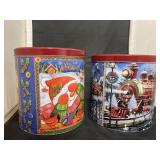 2 Pcs - Holiday Popcorn Tins