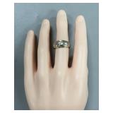 2 toned Wedding Band 14K 8.1 Gram