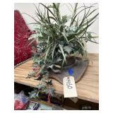 Western Hat Planter w/Faux Greenery