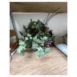 Decorative Planter w/Faux Fruite & Greenery