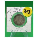 1907-P Liberty Head Quarter Very Fine