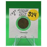 1937-D Lincoln Wheat Cent Fine
