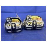 2 Pcs - Diner Salt Shaker & Card Holder
