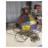 Stained Glass Hanging Light Fixture