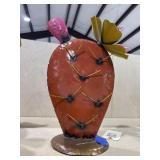 Metal Painted Yard Art Cactus 17"