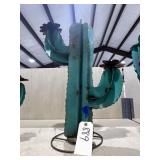 Metal Painted Yard Art Cactus 25"