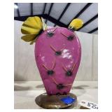 Metal Painted Yard Art Cactus 17"