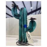 Metal Painted Yard Art Cactus 20"