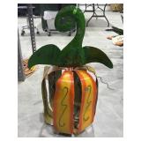 Metal Painted Pumpkin Yard Art 27"H