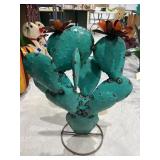 Metal Painted Yard Art Cactus 26"