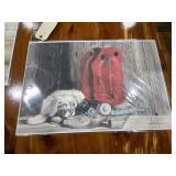 Dale Adkins Print Dog w/Cowboy Boots 13"x19"