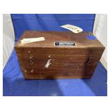 Wooden Box w/Vintage Level