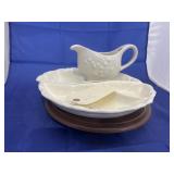 Wooden Lazy Susan - Gravy Boat - Divided Trays