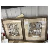 2 - Framed/Matted Prints - Signed