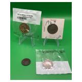 4 Coins, Nickle Penny Quarter $1