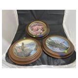 3 - Framed Wall Hanging Decorative Plates