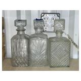3 - Decanters w/Stoppers