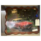 65 Mustang Wall Hanging w/Clock Space 23x18