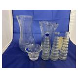 5 - Glass Vases & Votive Candle Holder