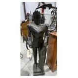 Metal Soldier Statue 53"H
