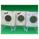 1900 - 1905 - 1911 Liberty Head Nickels