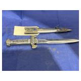 Stainless Steel Oriental Knife in Sheath