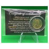 1943 24K Plated Wheat Penny