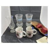 Jim Beam Mugs - Wooden Serving Tray