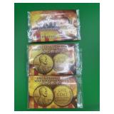 3 - 24K Plated 1943 Wheat Pennies