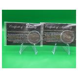 2 - Blk Ruthenium 1943 Wheat Pennies