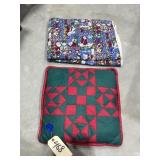 Hand Stitched Christmas Pillow & Throw