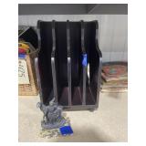 Wooden Desk Organizer - Native Figurine