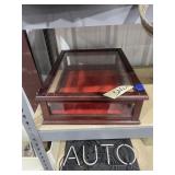 Glass/Wood Display Case 18"L x 22"W x 7"H