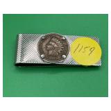 1905 Indian Head Penny, Money Clip