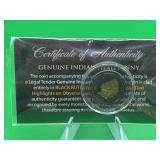 1907 24K Clad Blk Ruthenium Indian Head