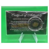 1901 24K Clad Blk Ruthenium Indian Head