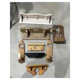 8pc  - Small Wooden Shelves