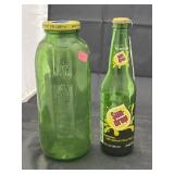 Dale Earnhardt Sun Drop Bottle & Glass Juice Jar