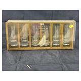 6 -Shot Glass Set in Wooden Display